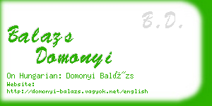 balazs domonyi business card